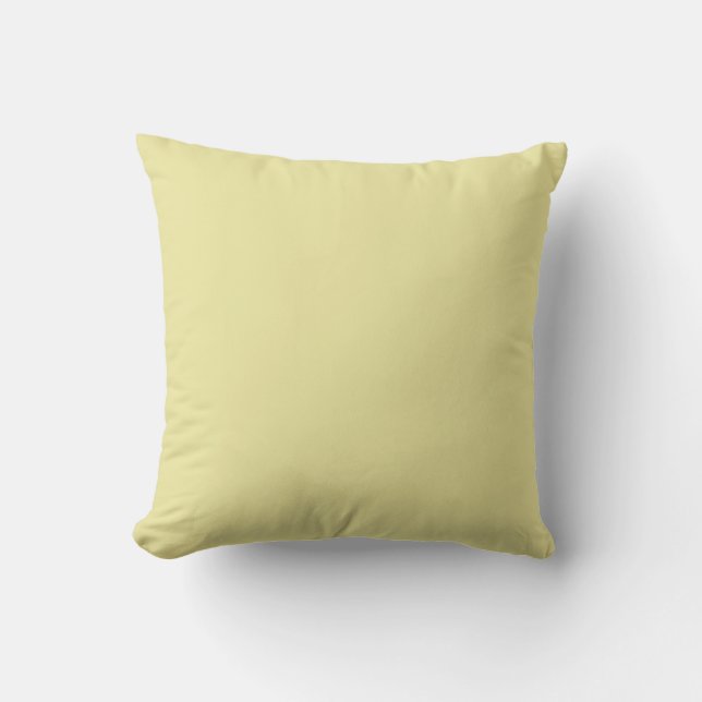 Pastel yellow solid colour cushion (Front)