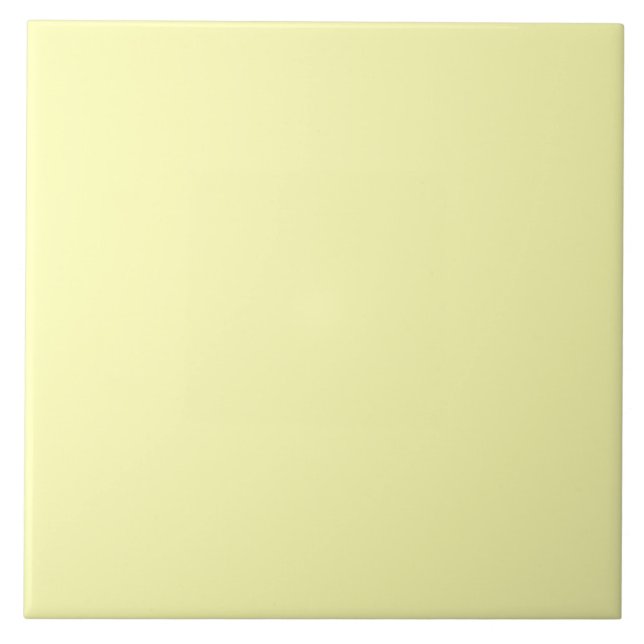 Pastel Yellow Solid Colour Minimalist   Tile (Front)