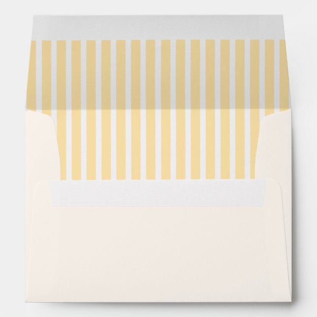 Pastel Yellow Stripes Envelope (Back (Bottom))