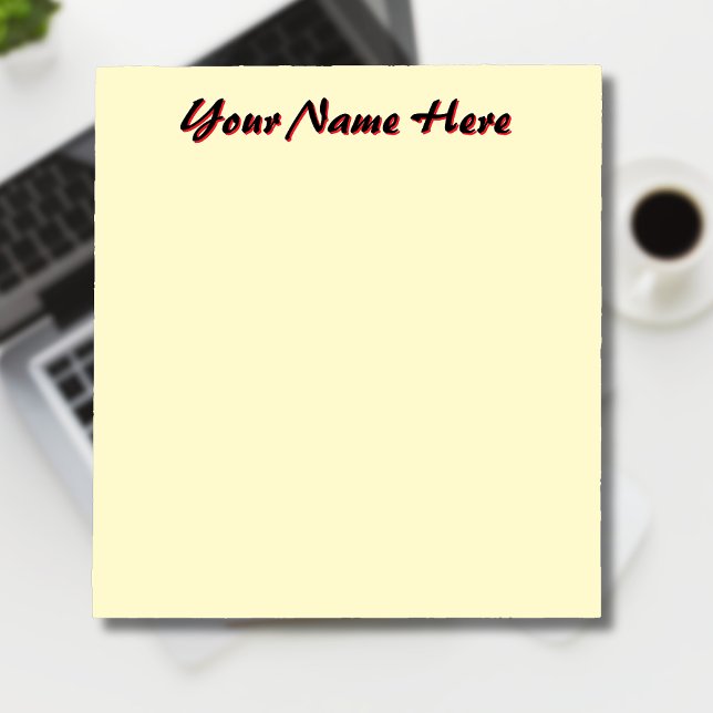 Pastel Yellow Unique Personalised Teacher Gifts Notepad (Creator Uploaded)