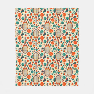 Pastel Yellow 🎾Vintage Tennis Delight🎾 Fleece Blanket