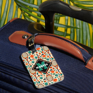 Pastel Yellow 🎾Vintage Tennis Delight🎾 Luggage Tag