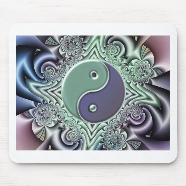 Pastel Yin Yang Mouse Pad (Front)