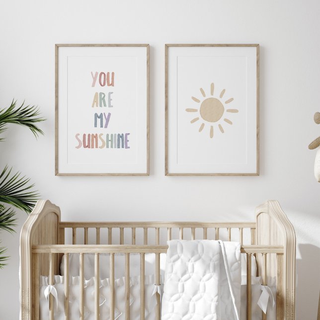 Pastel you are my sunshine print set of 2 (Creator Uploaded)