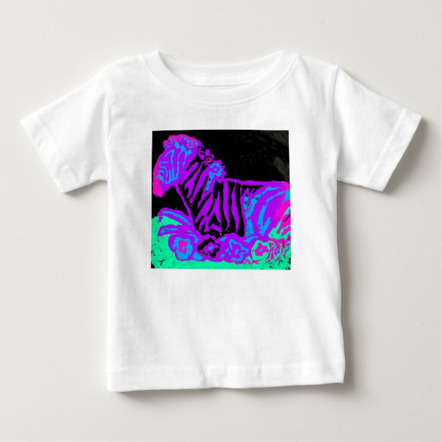 Pastel Zebra Baby T-Shirt (Front)