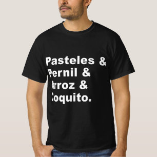 Pasteles Pernil Arroz Coquito Navidades Boricua Pu T-Shirt