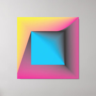 pastell colour square game canvas print