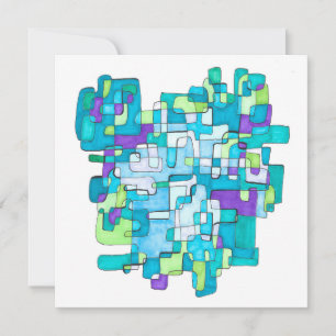 Pastellfarbene Endlose Quadratische Gelassenheit Thank You Card