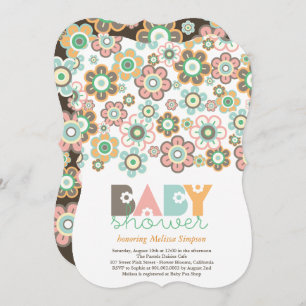 Pastels Daisies Flowers Blooms Baby Shower Invite