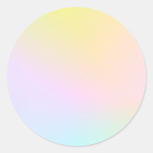 Pastels Gradient Custom Trendy  Classic Round Sticker