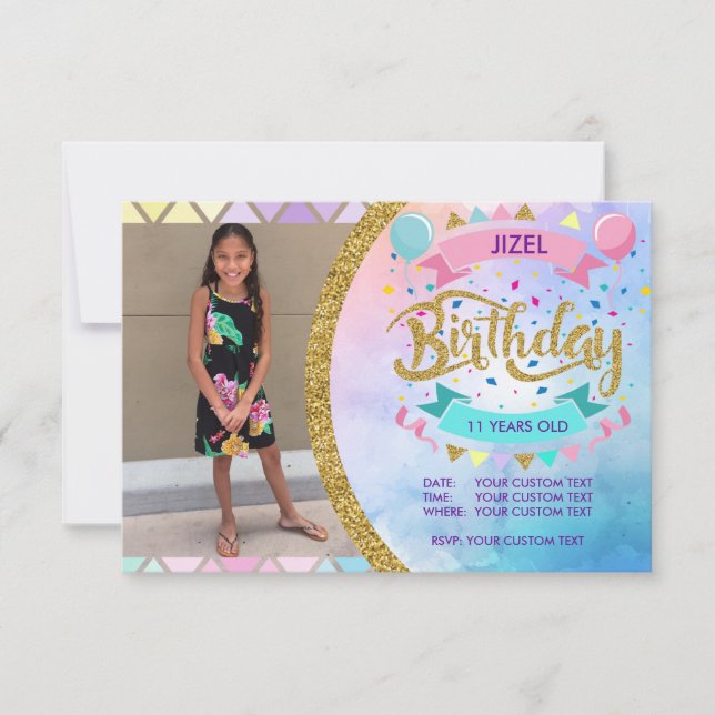 Pastels Modern PARTY invitation (Front)