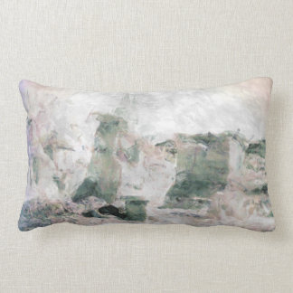 Pastels pink, sage, purple desert landscape lumbar cushion