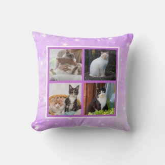 Pastels with stars Pets Photo Cushion