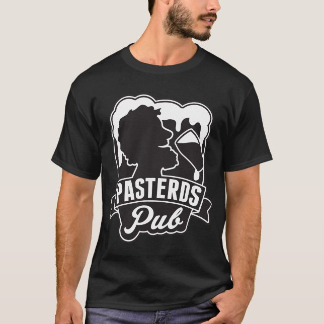 Pasterds Pub B&W logo T-Shirt (Front)