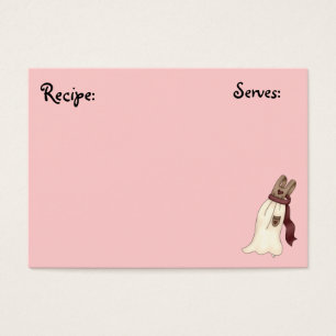 Pastery, Bakery Recipe Card