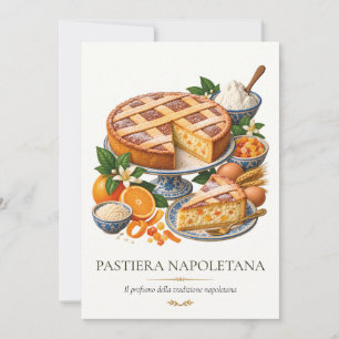 Pastiera Napoletana – Vintage Italian Dessert Invitation