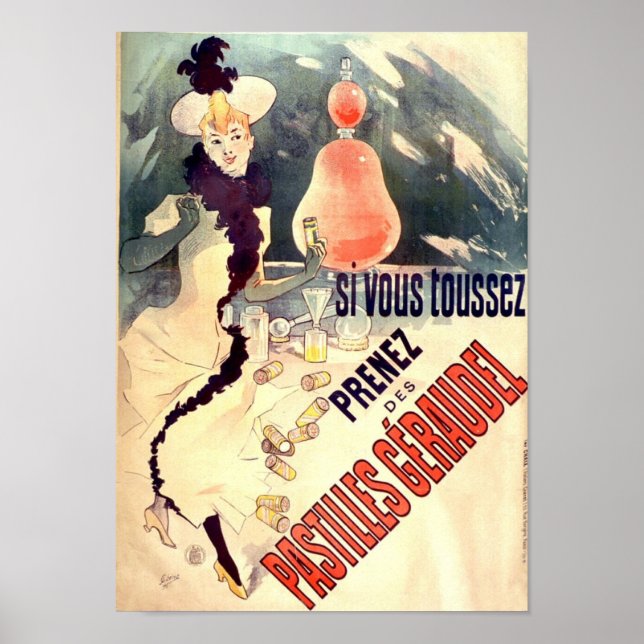 Pastilles Geraudel Vintage French Advertising Poster (Front)