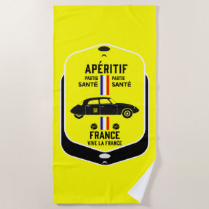 Pastis de Marseille France Beach Towel
