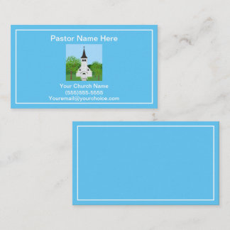 Pastor And Church  Business Card