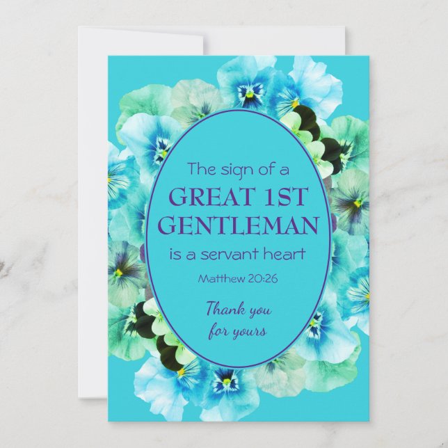 PASTOR APPRECIATION | 1ST GENTLEMAN | Thank You (Front)