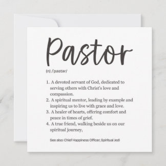 Pastor Appreciation  Card