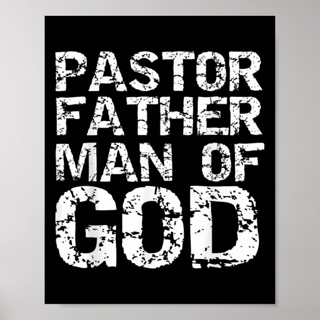 Pastor Appreciation Gift For Dads Pastor Father Ma Poster (Front)
