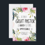 Pastor appreciation Gift Pastor Thank you quote<br><div class="desc">Pastor appreciation Gift Pastor Thank you quote - great quote - art prints on various materials. A great gift idea to brighten up your home. Also buy this artwork on phone cases, apparel, mugs, pillows and more. Poster and Art Print on clothing and for your wall – various backgrounds –...</div>
