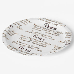 Pastor Attributes Paper Plate