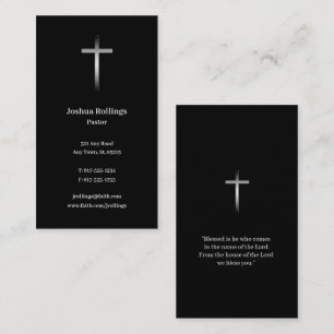 Pastor Christian Cross Business Card