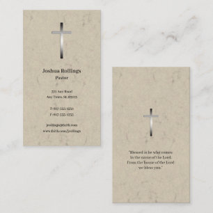 Pastor   Christian Cross Business Card