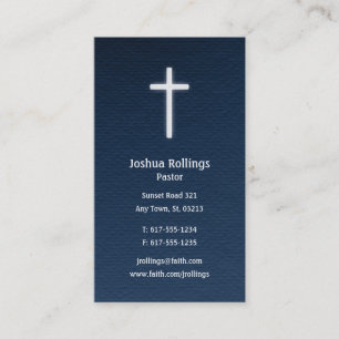 Pastor Christian Cross Business Card