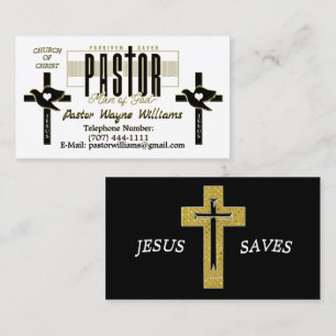 Pastor/Church Personalised Business Card