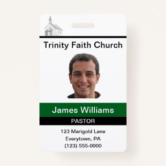 Pastor Custom Badge ID Badge