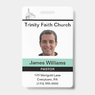 Pastor Custom Badge ID Badge