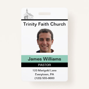 Pastor Custom Badge ID Badge