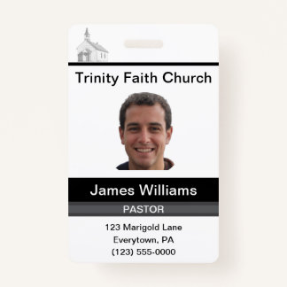 Pastor Custom Badge ID Badge
