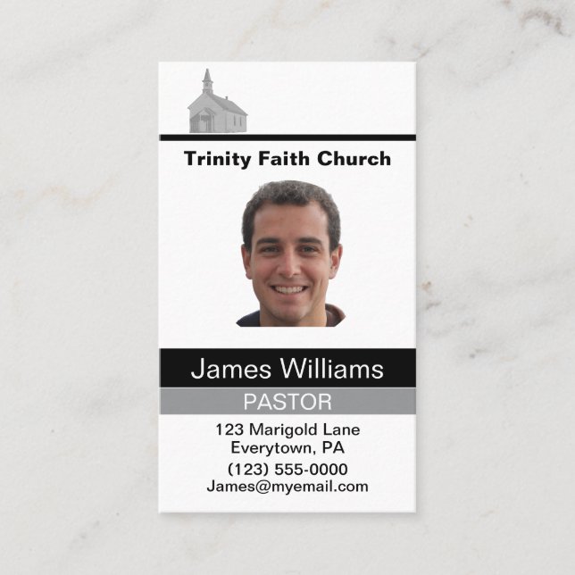 Pastor Custom Business Card (Front)