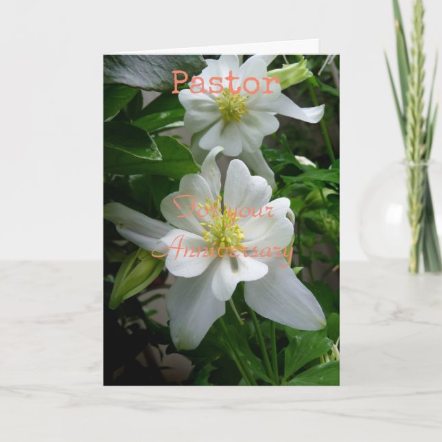 Pastor for your Anniversary Folded Greeting Card (Front)