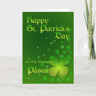 Pastor, Happy St Patrick's day card