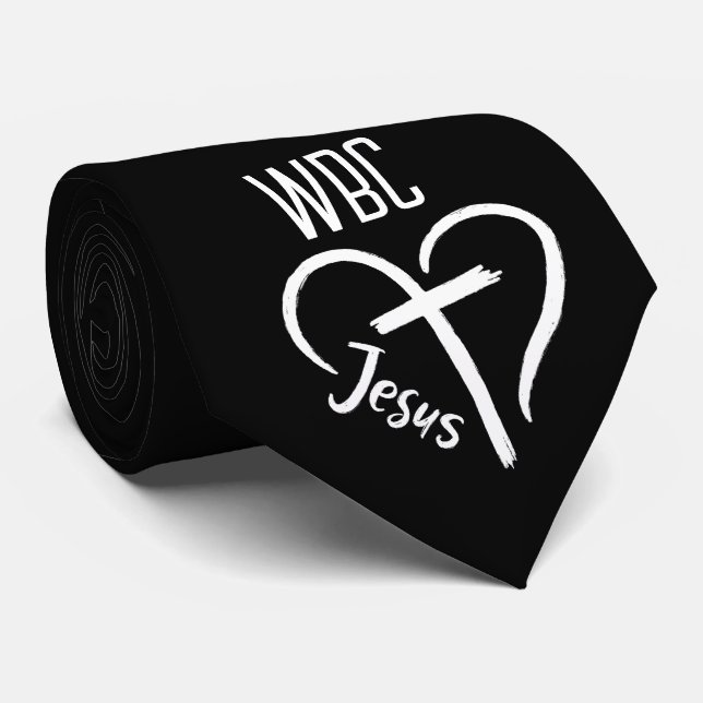  Pastor Initials Church Name Jesus Cross Love  Tie (Rolled)