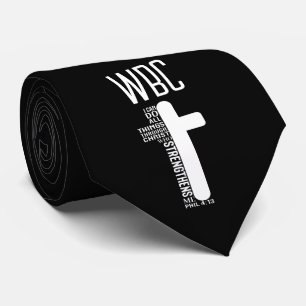 Pastor Initials Church Name Philippians 4 13 Tie