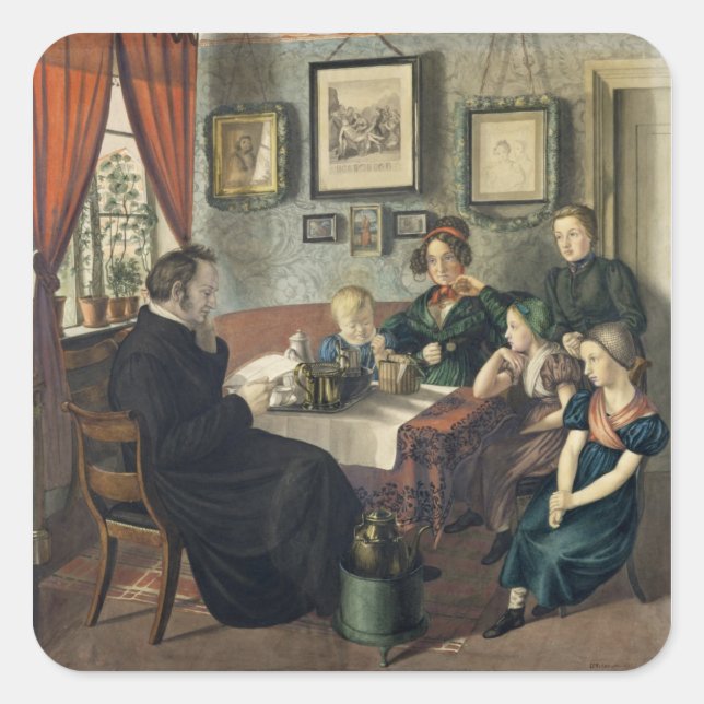 Pastor Johann Wilhelm Rautenberg and his Square Sticker (Front)