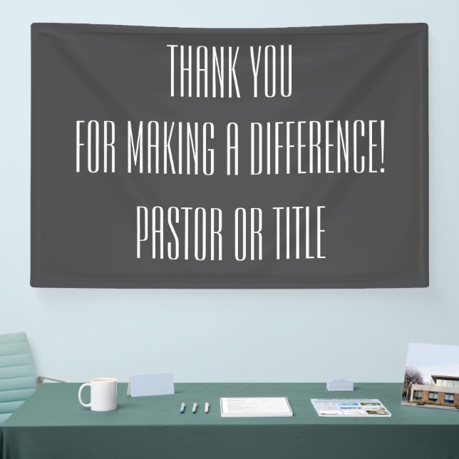 Pastor Make A Difference Thank You Banner (Tradeshow)