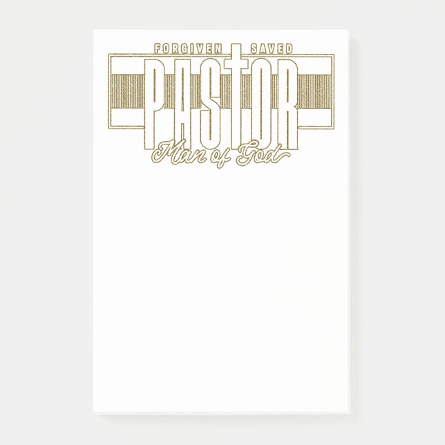 Pastor Man Of God Post-It Notes (Front)