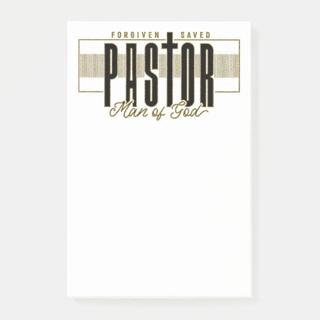 Pastor Man Of God Post-It Notes (Front)