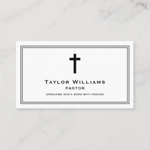 Pastor Minister Religious Cross Crhistian Church Business Card