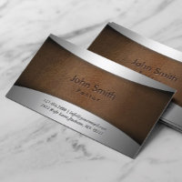 Pastor Modern Metal Steel & Leather