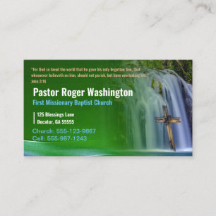 Pastor or Deacon Bible Church Business Card