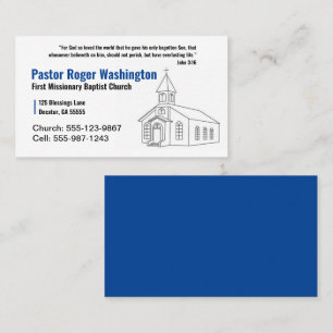 Pastor or Deacon Photo Church Business Card