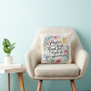 ✝️ Pastor Pastor's Wife Appreciation Anniversary   Cushion
